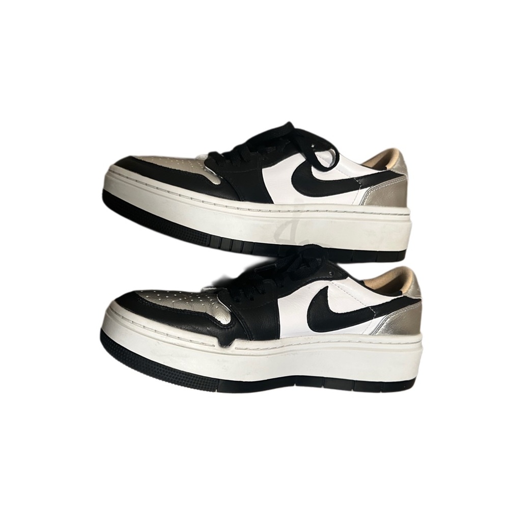 Nike Air Jordan 1 Elevate Low SE Black and Metallic Sneakers Size 10 - Picture 5 of 8
